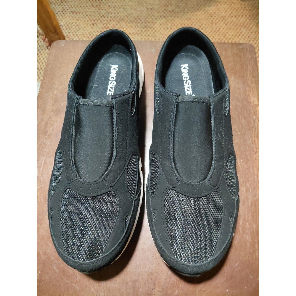 KingSize Men's Slip On Sneakers - Shoes Black Size 12W
